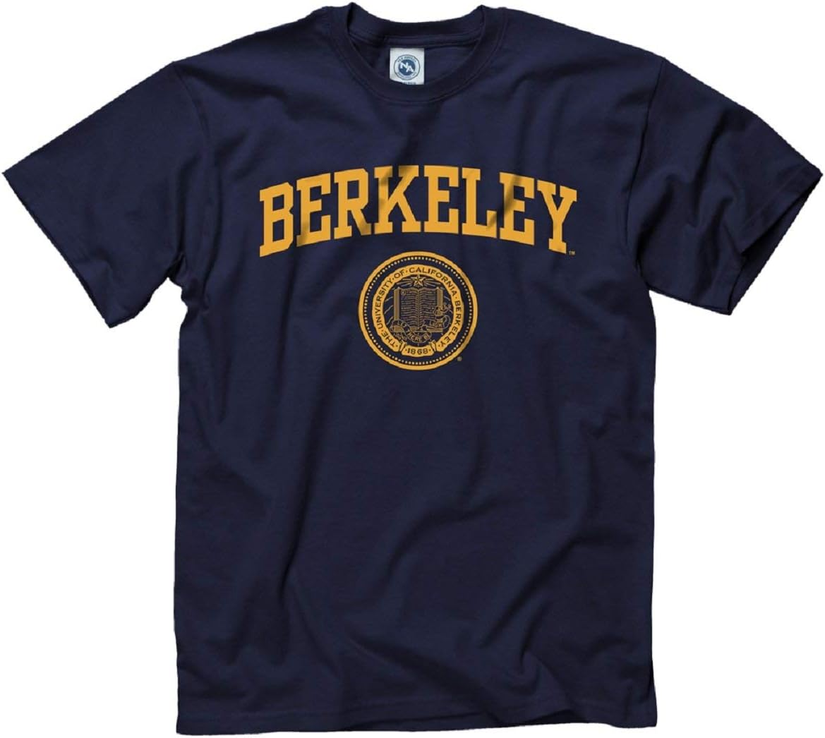 Shop College Wear Men's University of California Berkeley Arch Seal T-Shirt - Blue - L, Blue, L