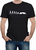 Men's Evolution of Rugby T-Shirt Sport Fan Play Scrum Funny Joke Cool World Cup Black S