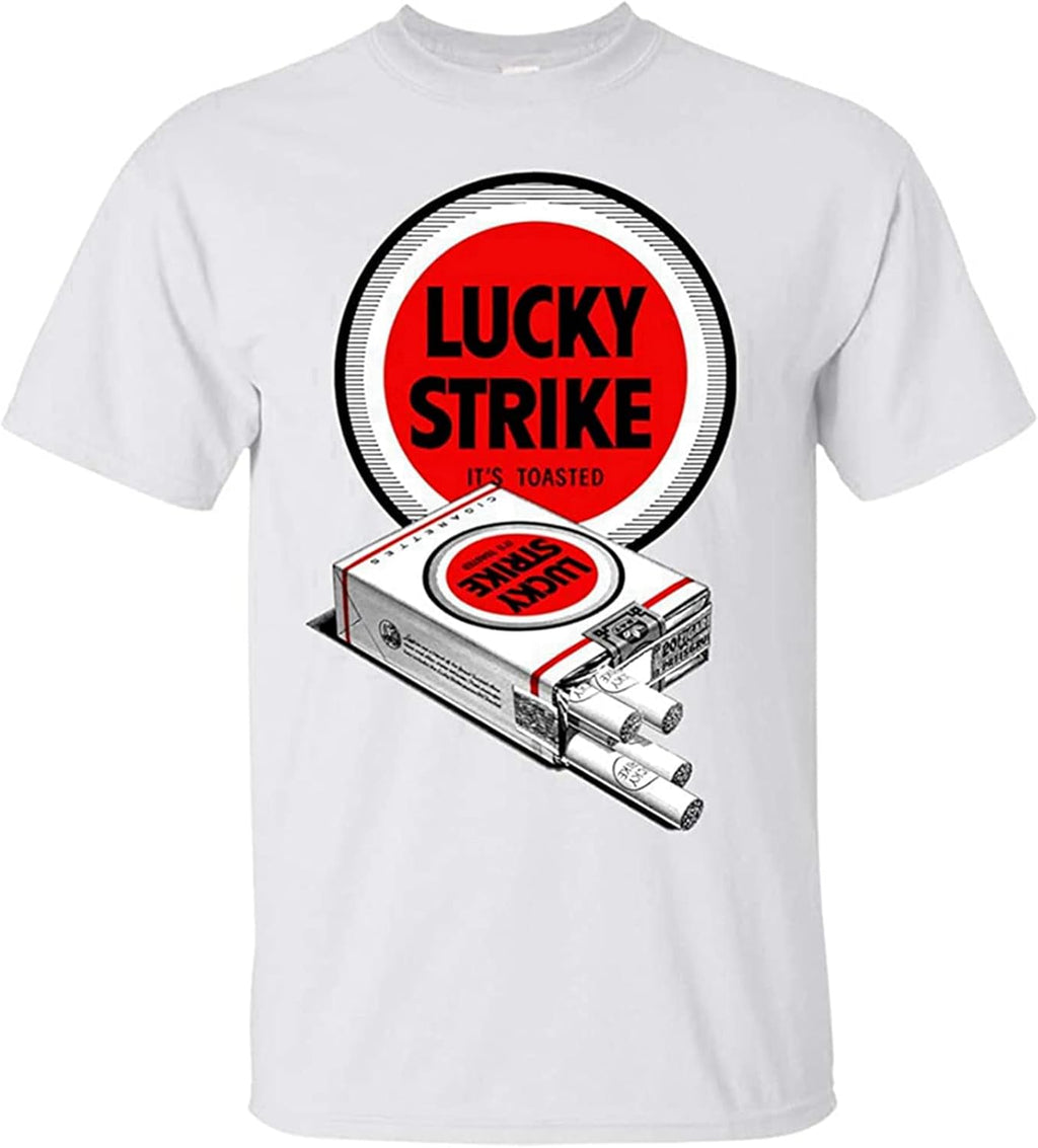 Men's Lucky Strike, Retro, Tobacco, Tobacconist, Cigarette, T-Shirt Black L