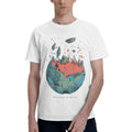Band Men Tee Popular Short Sleeve Sports Running Crewneck Black Tops