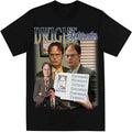 REFENG QIEMO Dwight Schrute Homage Tshirt.Men's T-Shirt Womens T Shirt Black