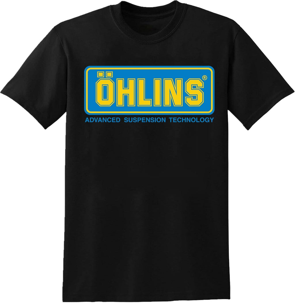 Ohlins T-Shirt Suspension Shocks Motorcycle Enthusiast Tee Mens Unisex Tee Black S T-Shirt Graphic Unisex Tee Shirt Black