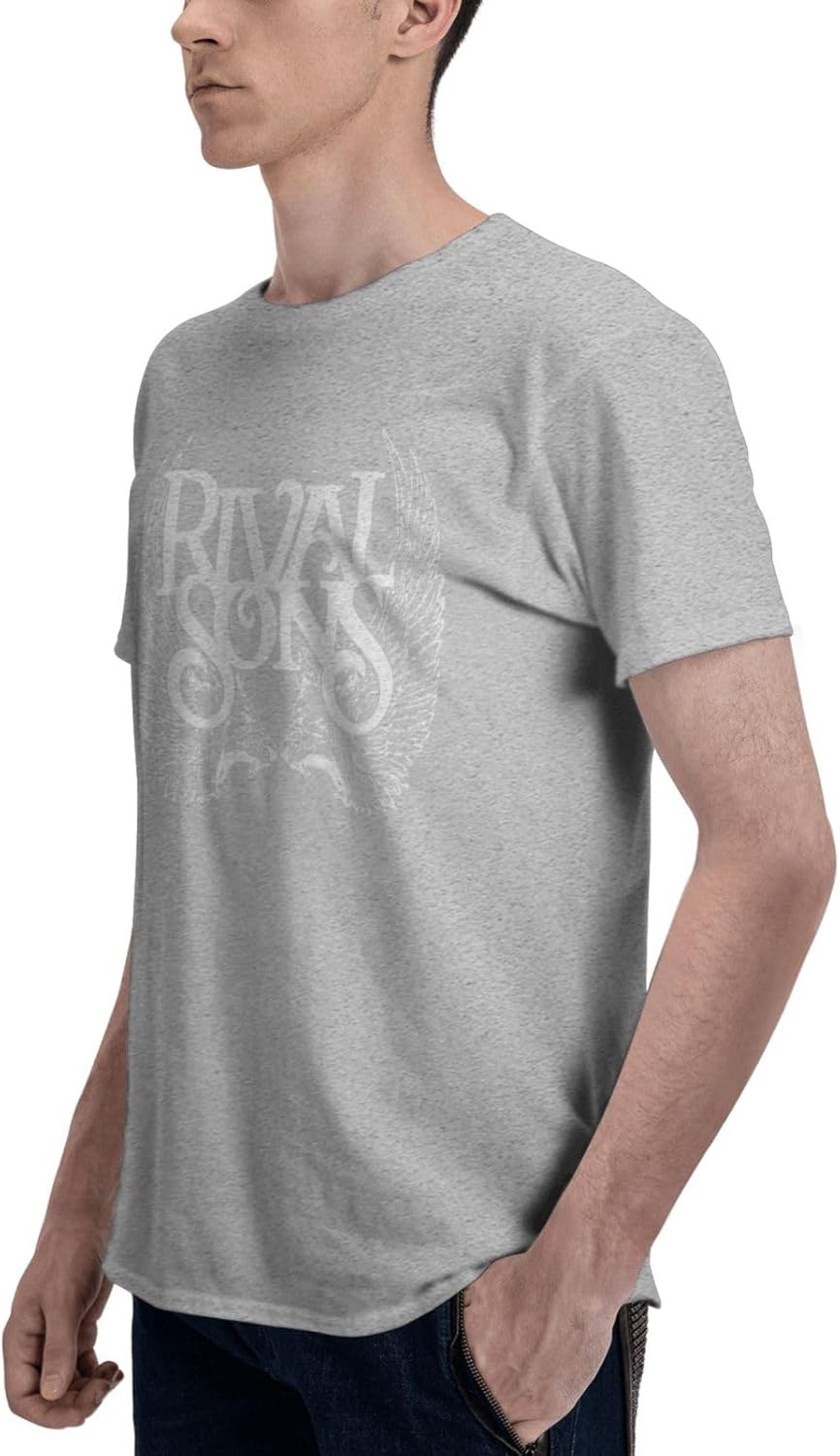 Men's T Shirts Fashion Short Sleeve Sports Gym Workout Crewneck Black T Shirt