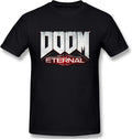 Doom Eternal Men's Basic Short Sleeve T-Shirt Fashion Printed Casual Short Sleeve Cotton Black, Black, XL