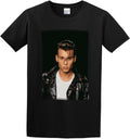 Men's Johnny Depp Cry Baby T-Shirt Print Tees Short Sleeve O Neck S Black