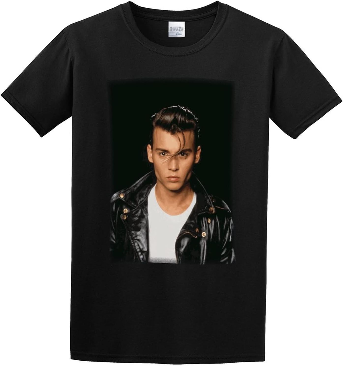 Men's Johnny Depp Cry Baby T-Shirt Print Tees Short Sleeve O Neck S Black