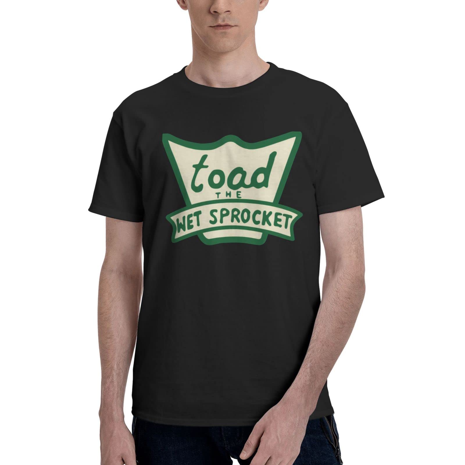 Men Tee Cool Short Sleeve Sports Running Crewneck Black Sweatshirt