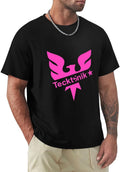 Tektonik Logo T-Shirt Sports Fan T Shirts Heavyweight T Shirts Short Sleeve Tee Men, Black, L