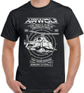 WWER Airwolf Men's T-Shirt 80's Retro TV Helicopter Drama Show The A-Team Black XXL, Black, XXL