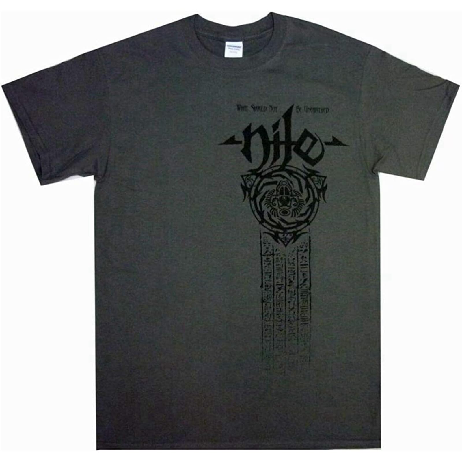 Nile Scarab T-Shirt Death Metal Rock Band T-Shirt Dark Grey