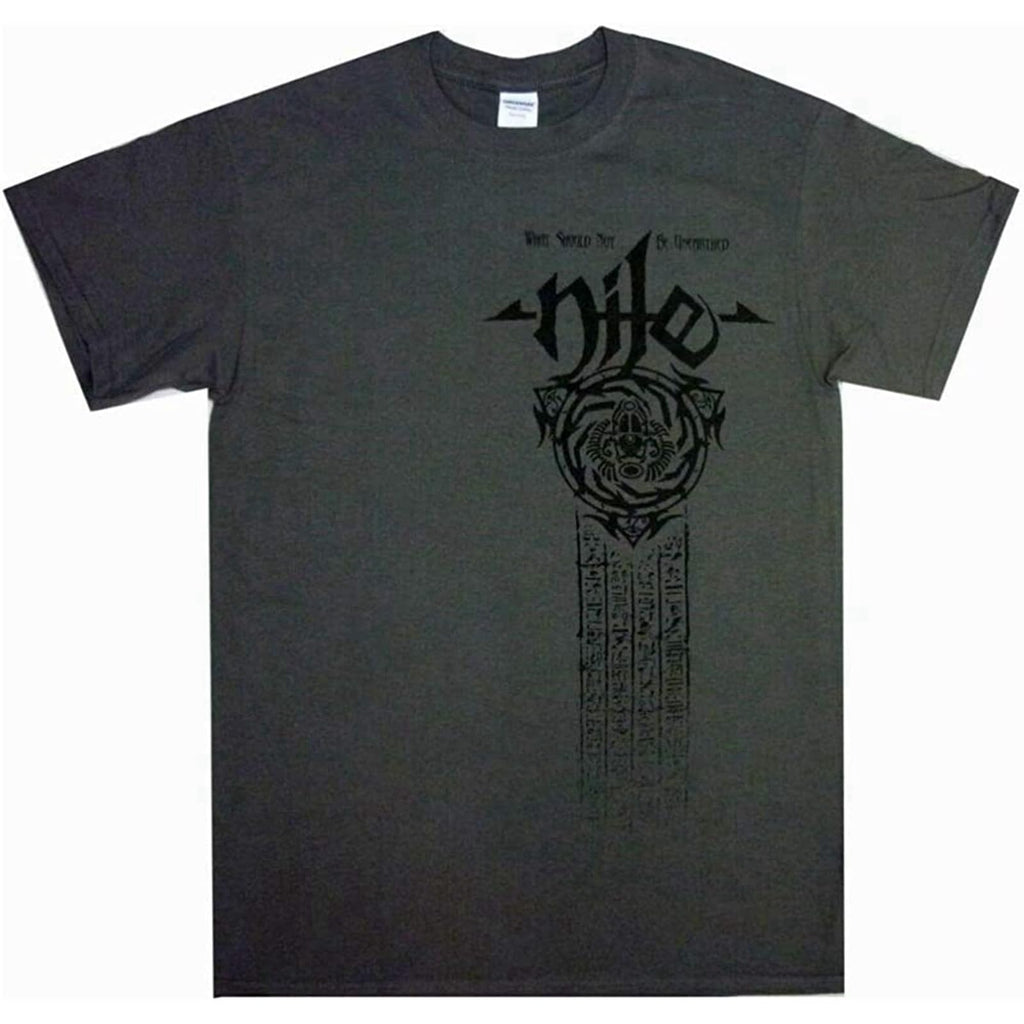 Nile Scarab T-Shirt Death Metal Rock Band T-Shirt Dark Grey