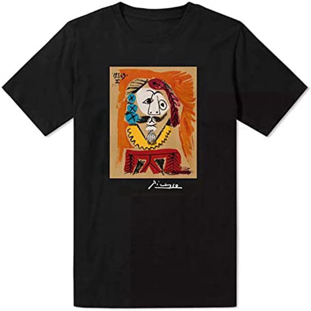 Picasso Picasso Abstract Literary Design Men and Short-Sleeved Cotton Short-Sleeved T-Shirt Wild Art XS