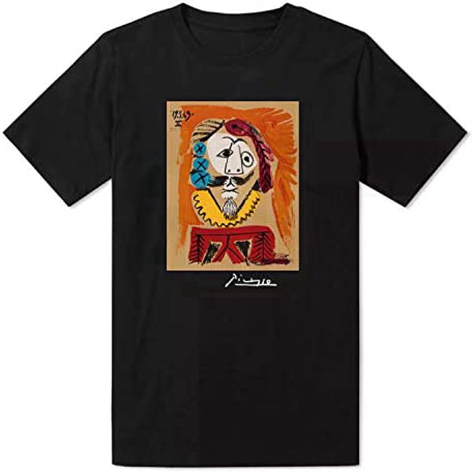 Picasso Picasso Abstract Literary Design Men and Short-Sleeved Cotton Short-Sleeved T-Shirt Wild Art XS