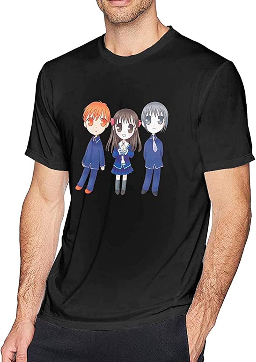 Fruits Basket T-Shirt Black Graphic Unisex Tee Shirt 3XL