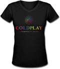 AdamimyClay® Coldplay A Head Full Of Dreams Tour 2016 Logo.png V Neck T Shirt For DaHomme Black [Small], Black