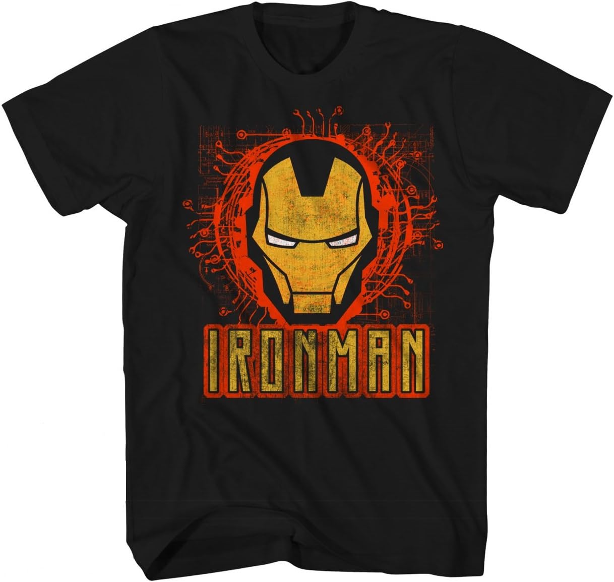 AdamimyClay® Iron Man Simple Man Mens Black T-Shirt [Medium], white