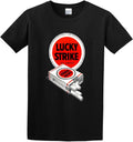 Lucky Strike Strike Cigarettes Tobacco Smokes Smoker Pack Retro T-Shirt Unisex Black Mens Tees L, Black