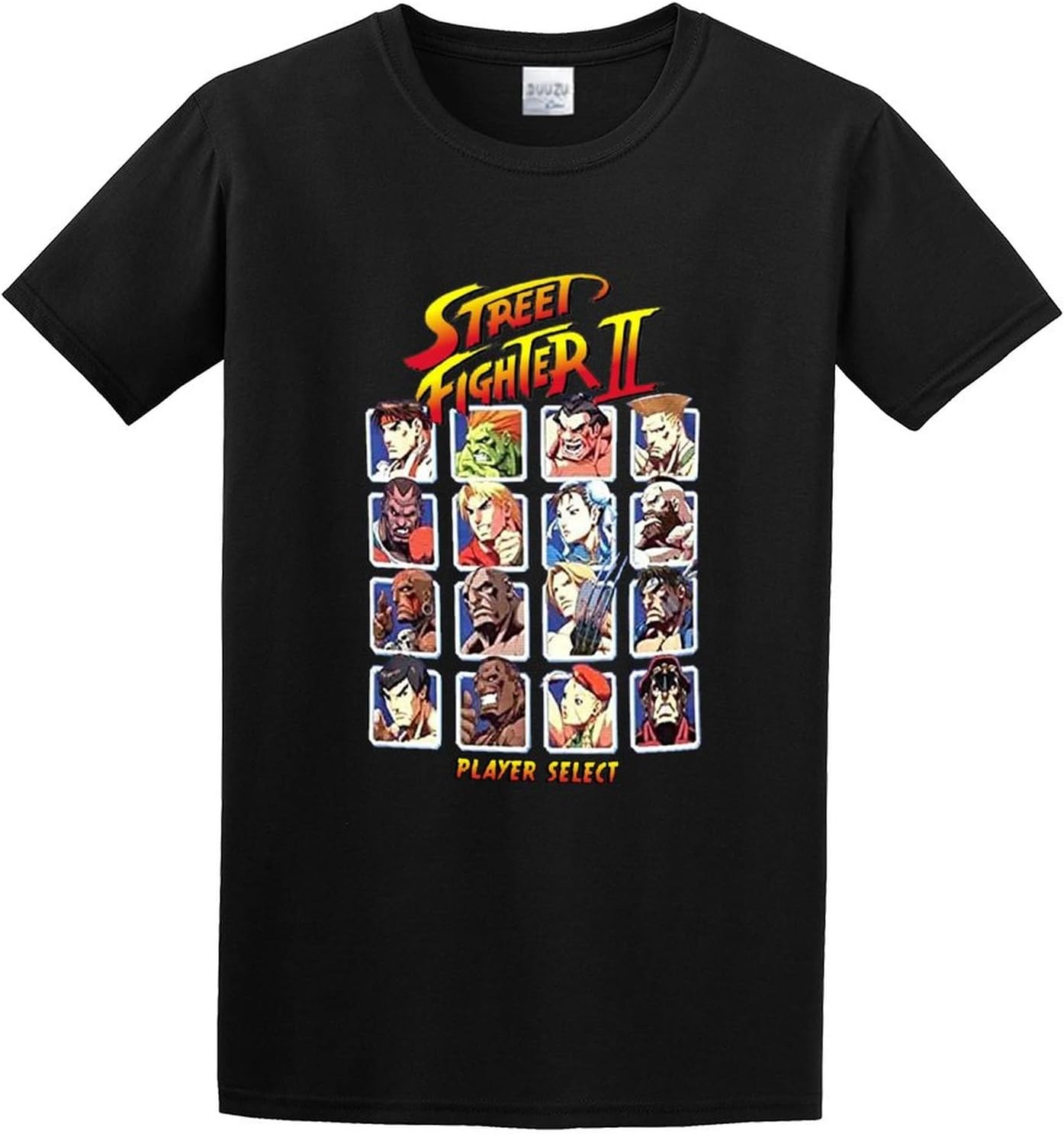 Fashion Men's T-Shirt Street Fighter Turbo Player Select Bison Vega Sagat Combat Capcom Crew Neck Tops Tee