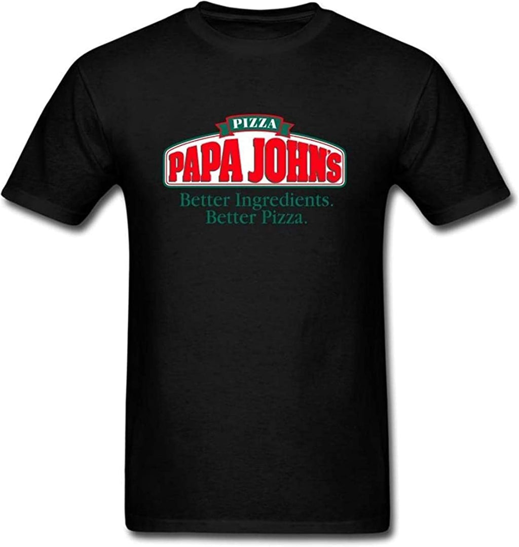 Papa Johns Men's Logo Short-Sleeved T-Shirt Black