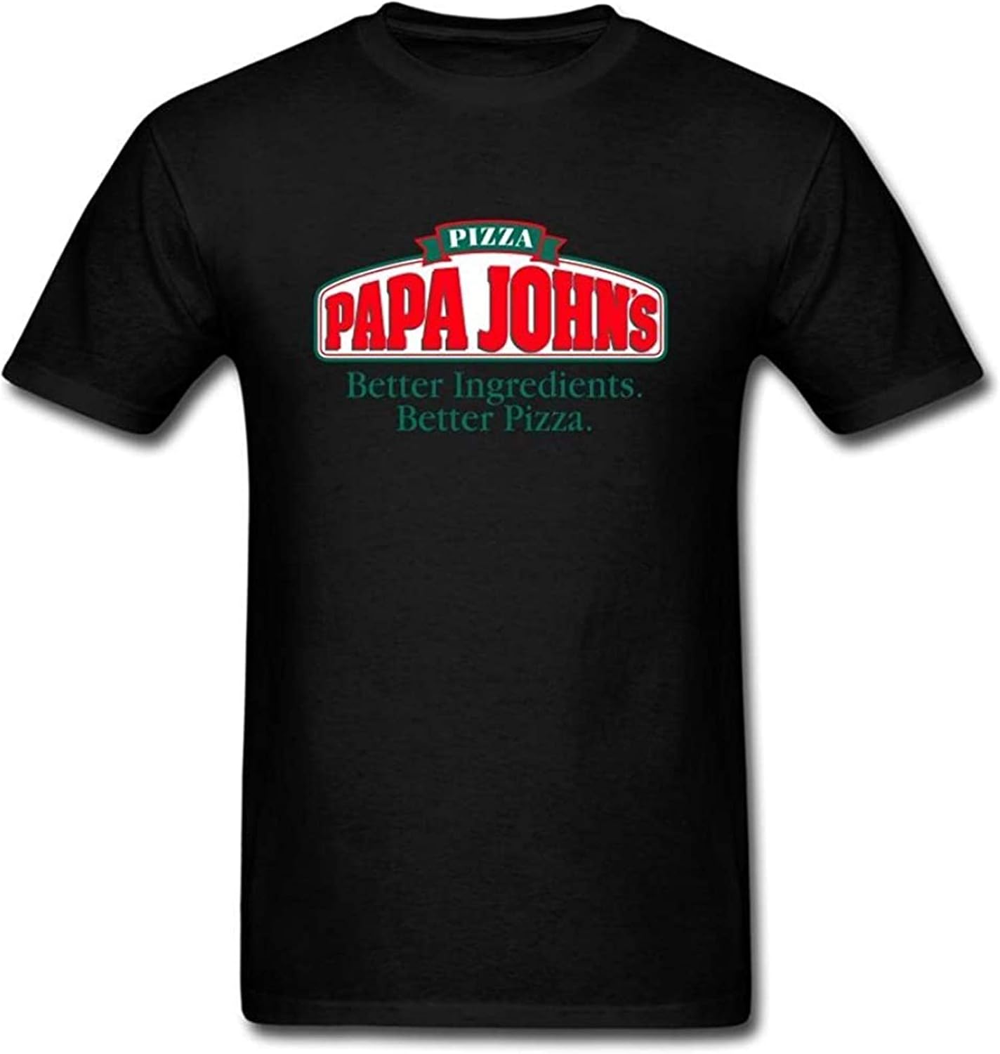 Papa Johns Men's Logo Short-Sleeved T-Shirt Black