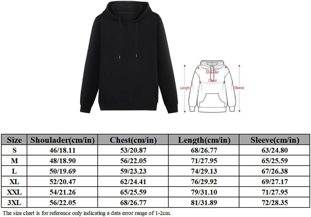 X-Files Men's Long Sleeve Hoody Black Spooky Mulder Crewneck Graphic Hoodie