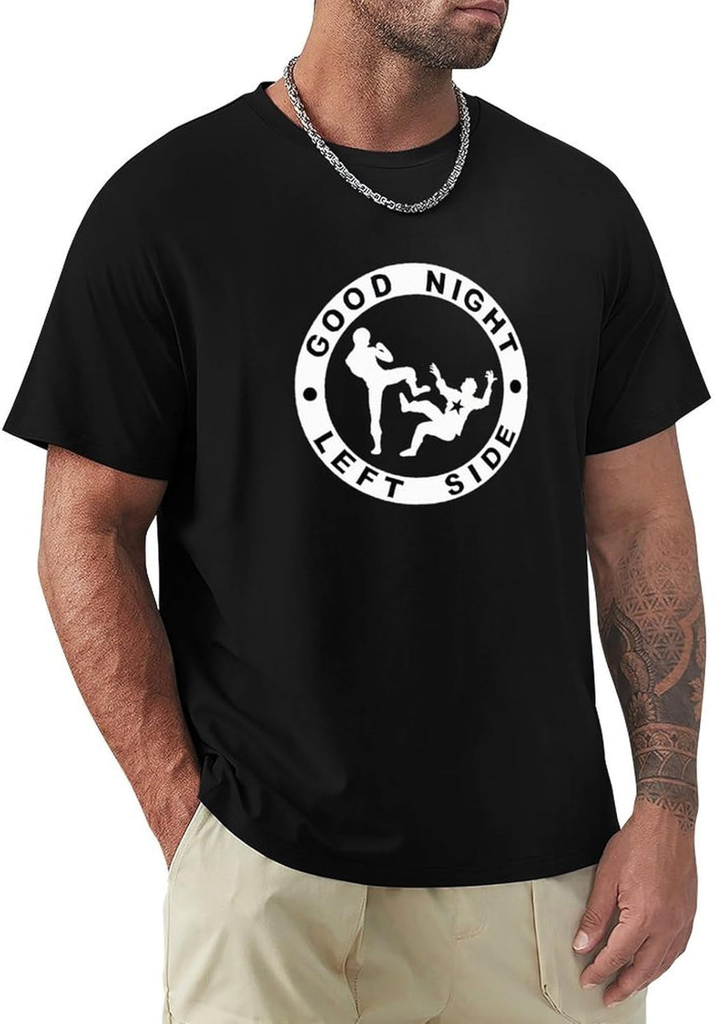 Good Night Left Side T Shirt For Men