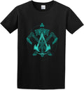 Assassins Creed Valhalla Weapons of Fear Premium Tee Mens Round Neck Cotton T Shirts, Black, XL