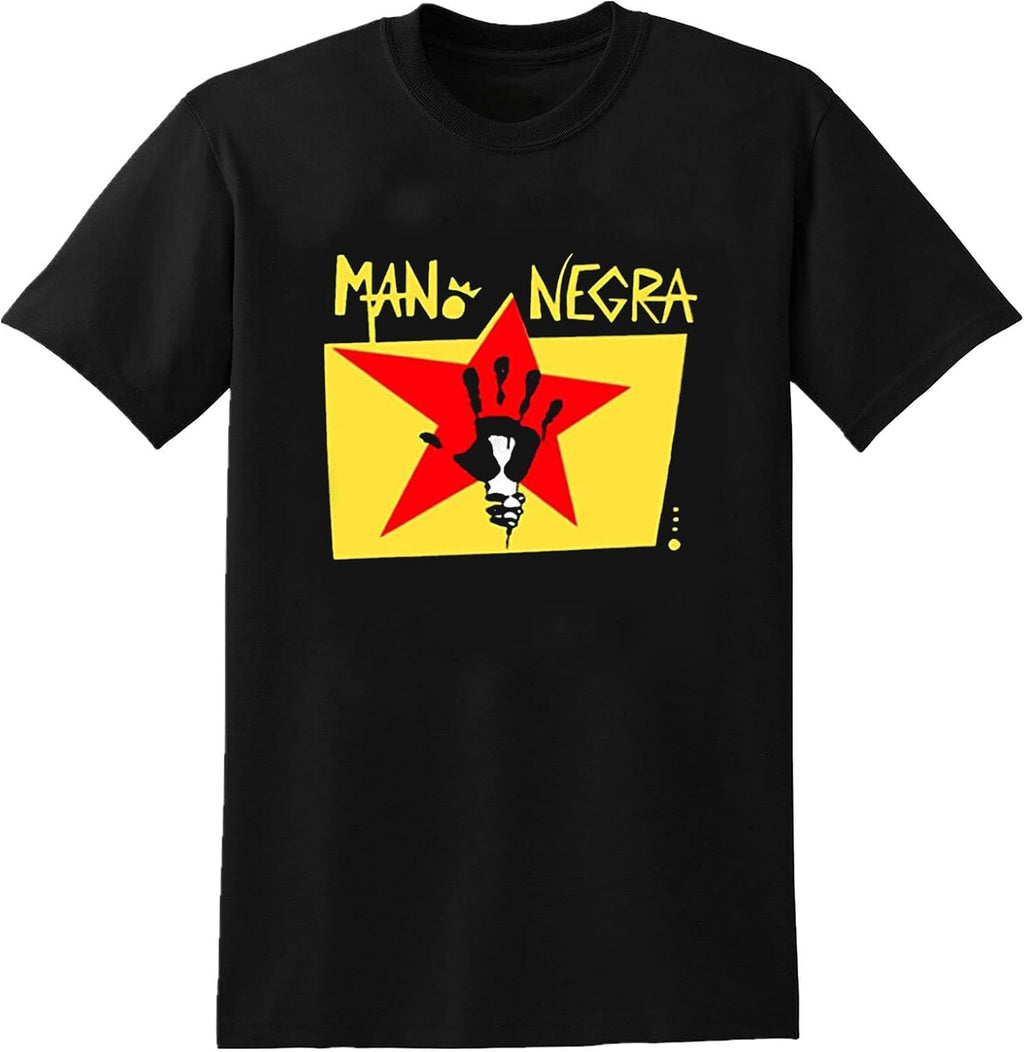 Mano Negra T-Shirt Men Unisex Tee Music Black Shirt S-3XL