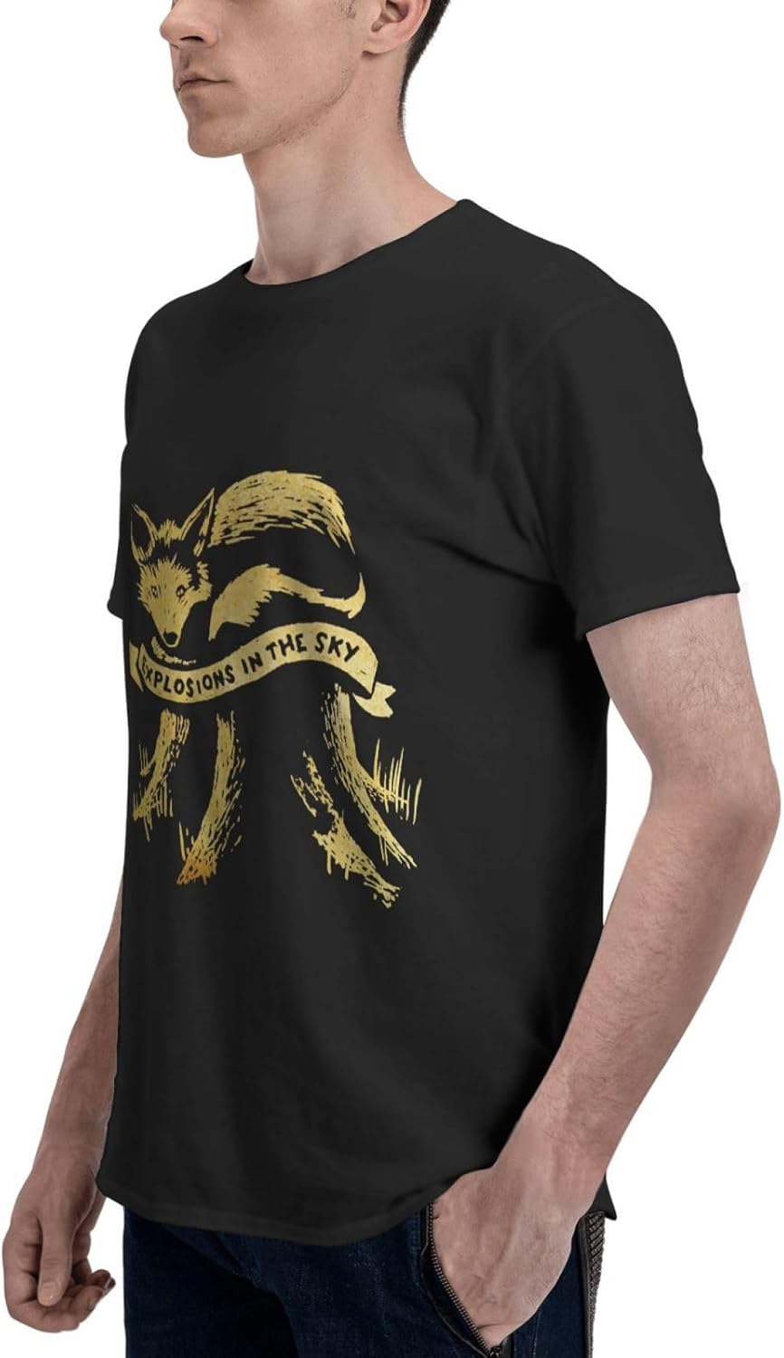 Band Man T Shirt Cool Short Sleeve Sports Cycling Crewneck Black T-Shirts
