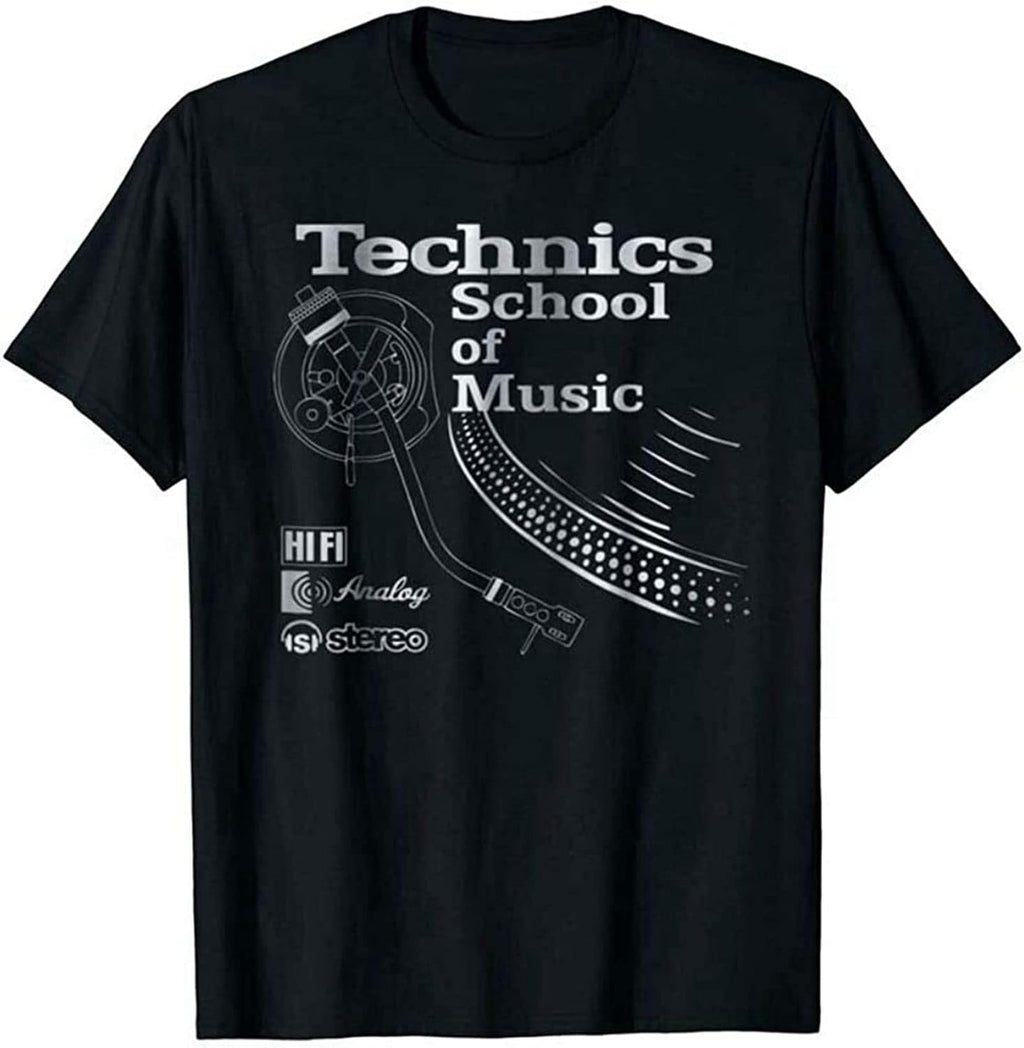 Technics Logo T Shirt Funny Birthday Cotton Tee Vintage Gift for Men