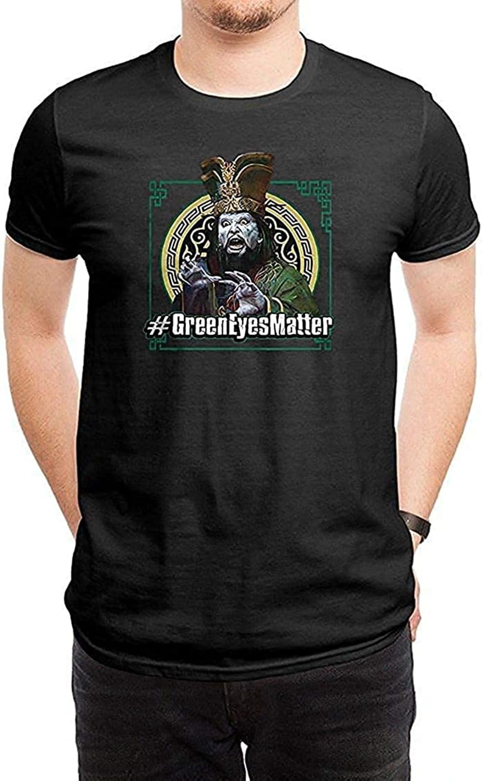 Mens Green Eyes Matter Big Trouble in Little China Black T-Shirt