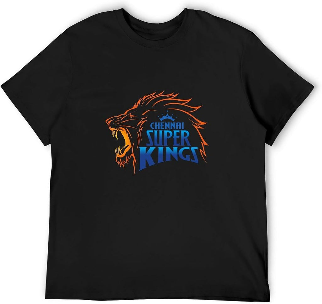 Chennai Super Kings Cricket Tamil Cricket Team Csk Cricket Mens T-Shirt Black Unisex Mens Tees L
