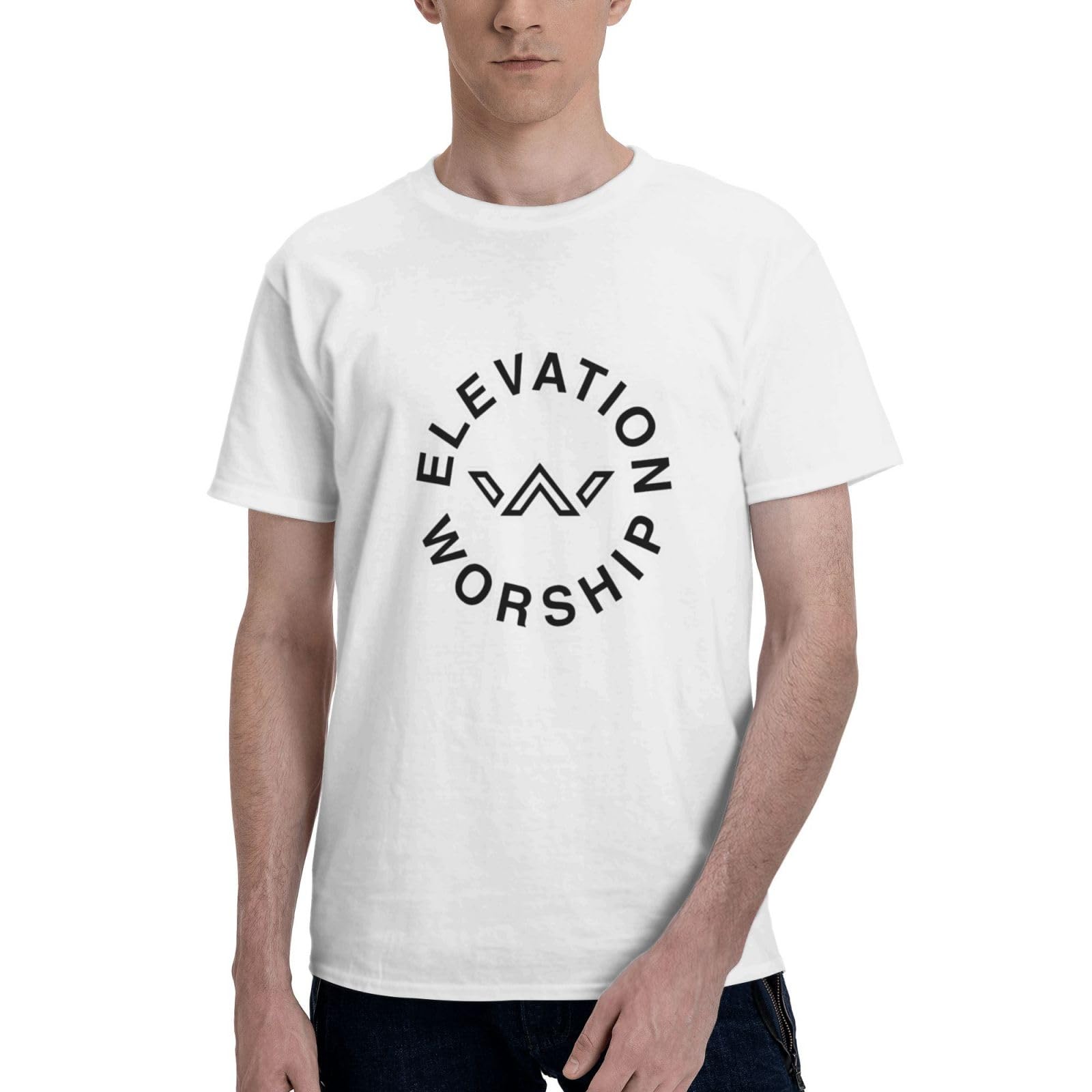 Men's T Shirts Fashion Short Sleeve Outdoor Gym Workout Crewneck Black Sweatshirt