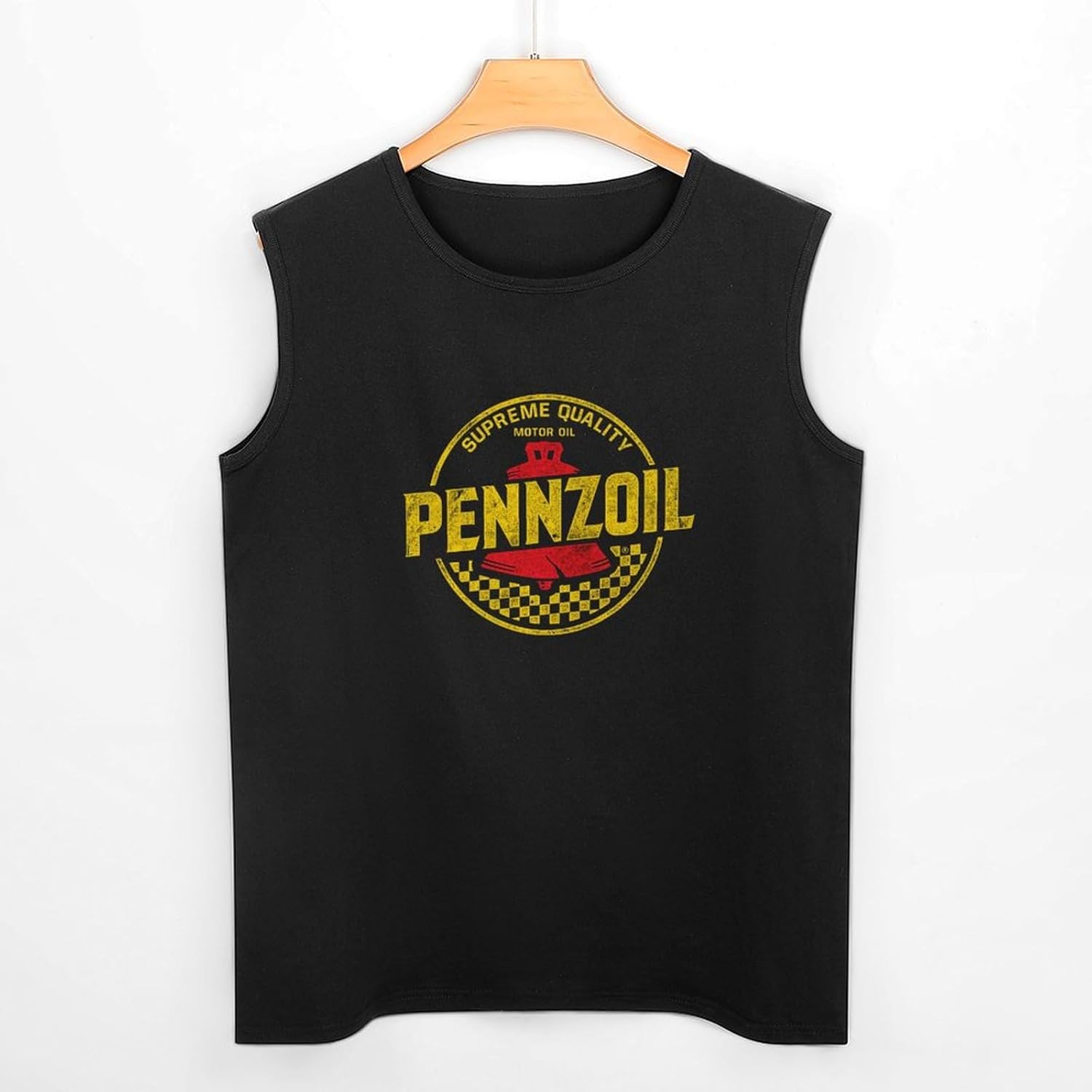 Pennzoil Motor Oil Gasoline Retro M06 Sleeveless T-Shirt Graphic Mens Basic Black Unisex Cotton Casual Vest Tank Tops Tee