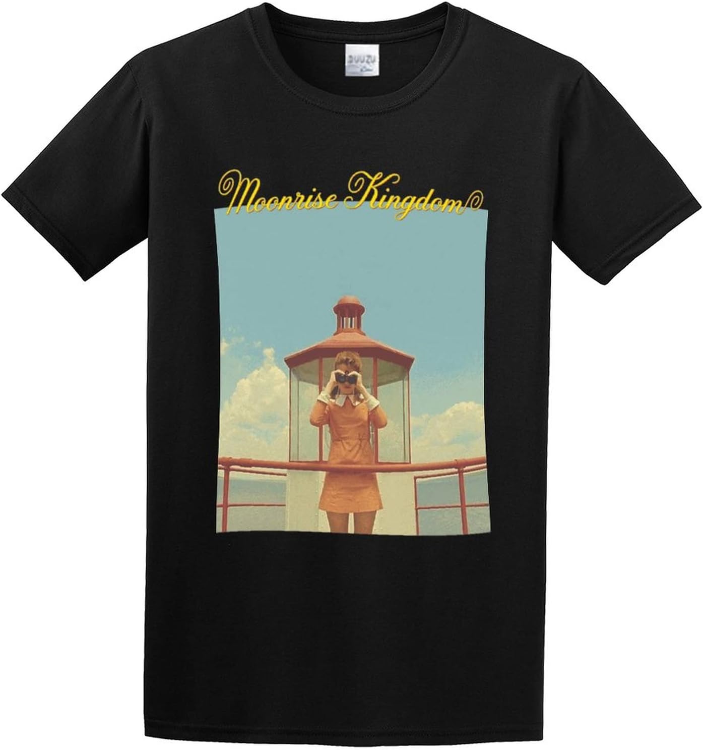 Moonrise Kingdom Minimal Movie Poster Unisex T-Shirt Black Shirt Men's Top Tee L