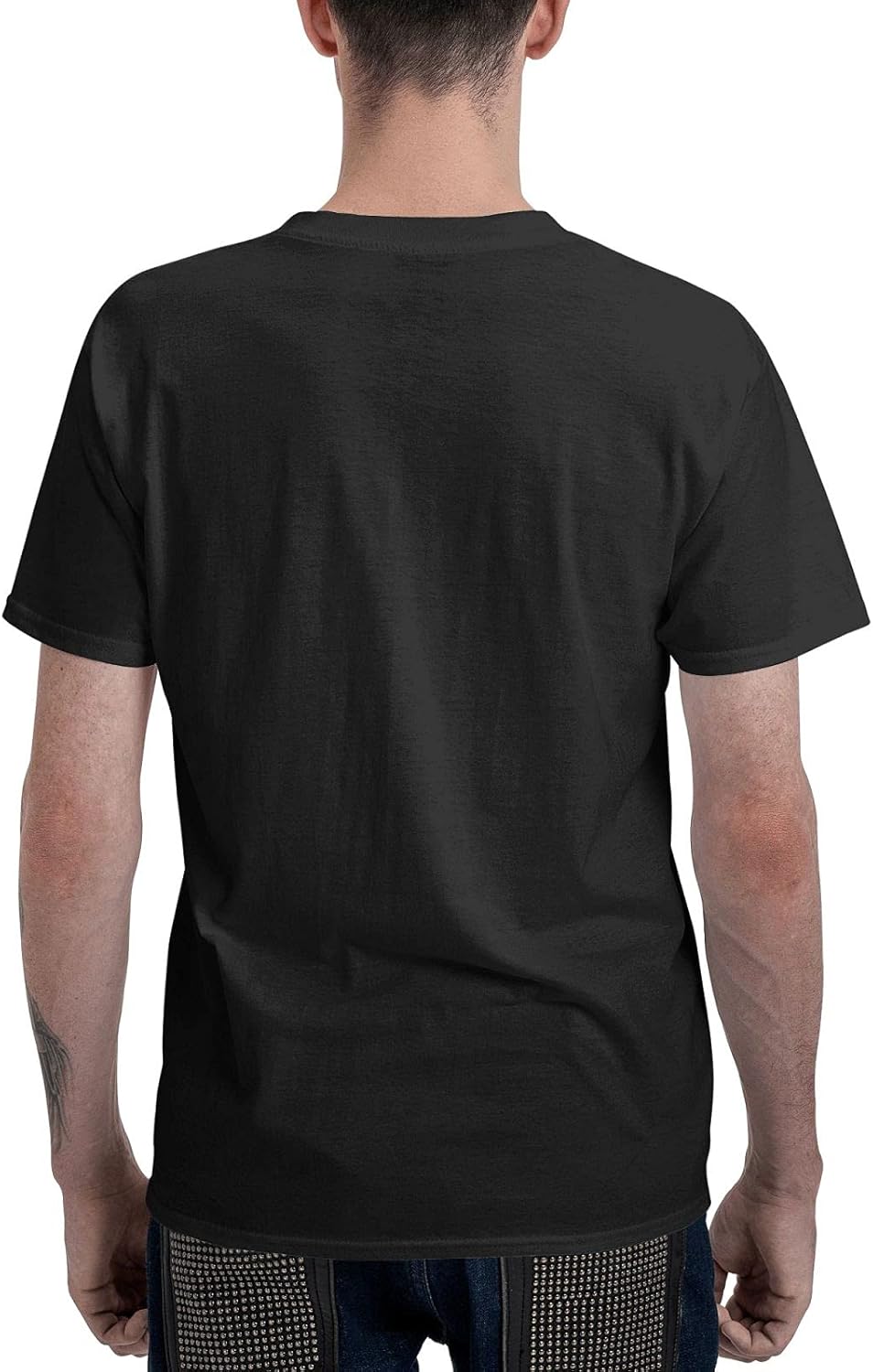 Bear&Tooth Band Mans Crewneck Tee Popular Short Sleeve Outdoor Gym Workout Sweatshirt Black 5X-Large