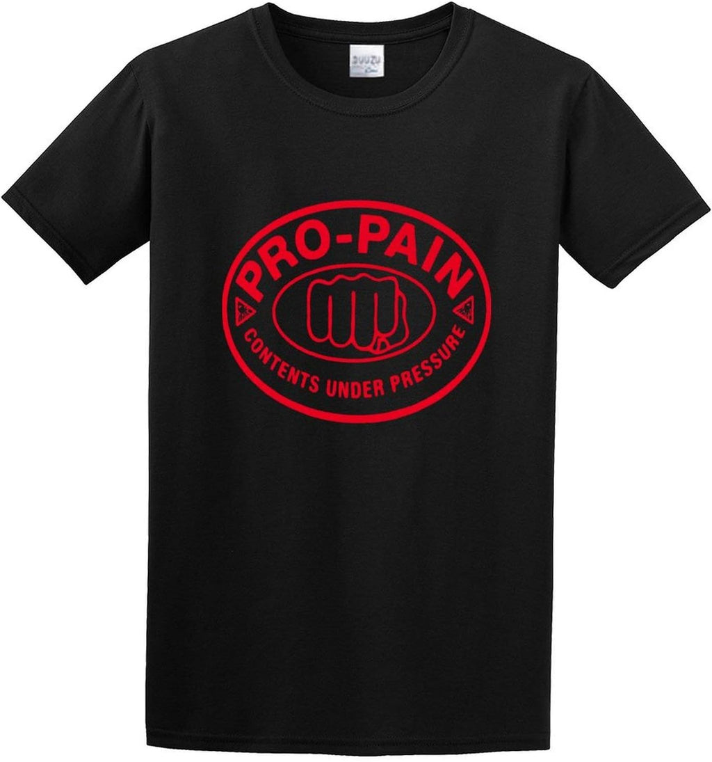 Men's Pro Pain - Contents Under Pressure T Shirt Print Tees T Shirt O Neck XXL Black