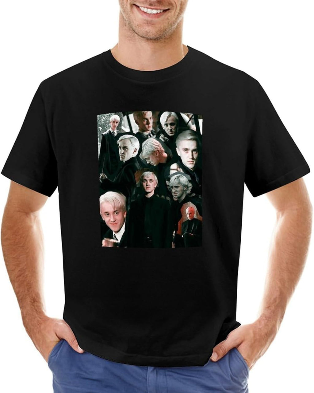 bagno Collage Edit T-shirt Tom Felton As Draco Malfoy Dmn pour homme