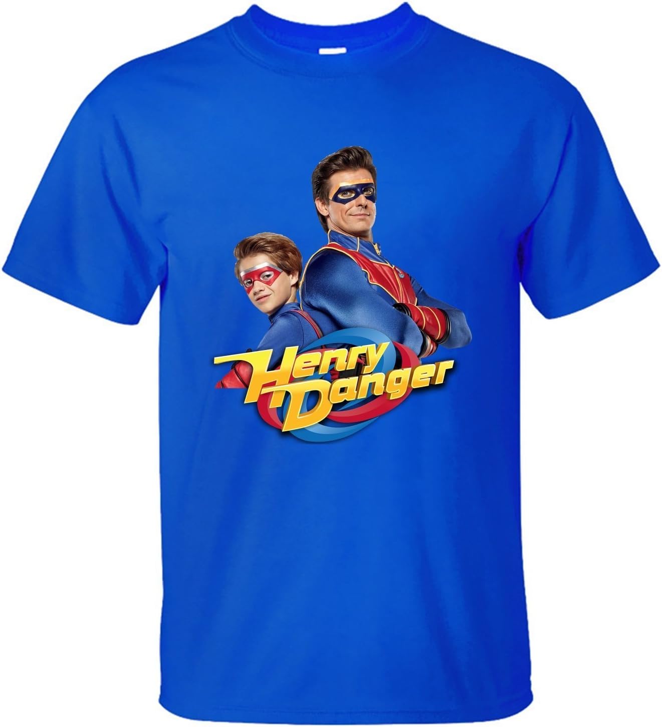 Henry Danger Poster Men's T Shirt Short Sleeves, Blue, M