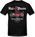 Rat Baron WWI Hot Rod Rocknroll Special E. Rockabilly T-Shirt Mens Unisex Black Tees