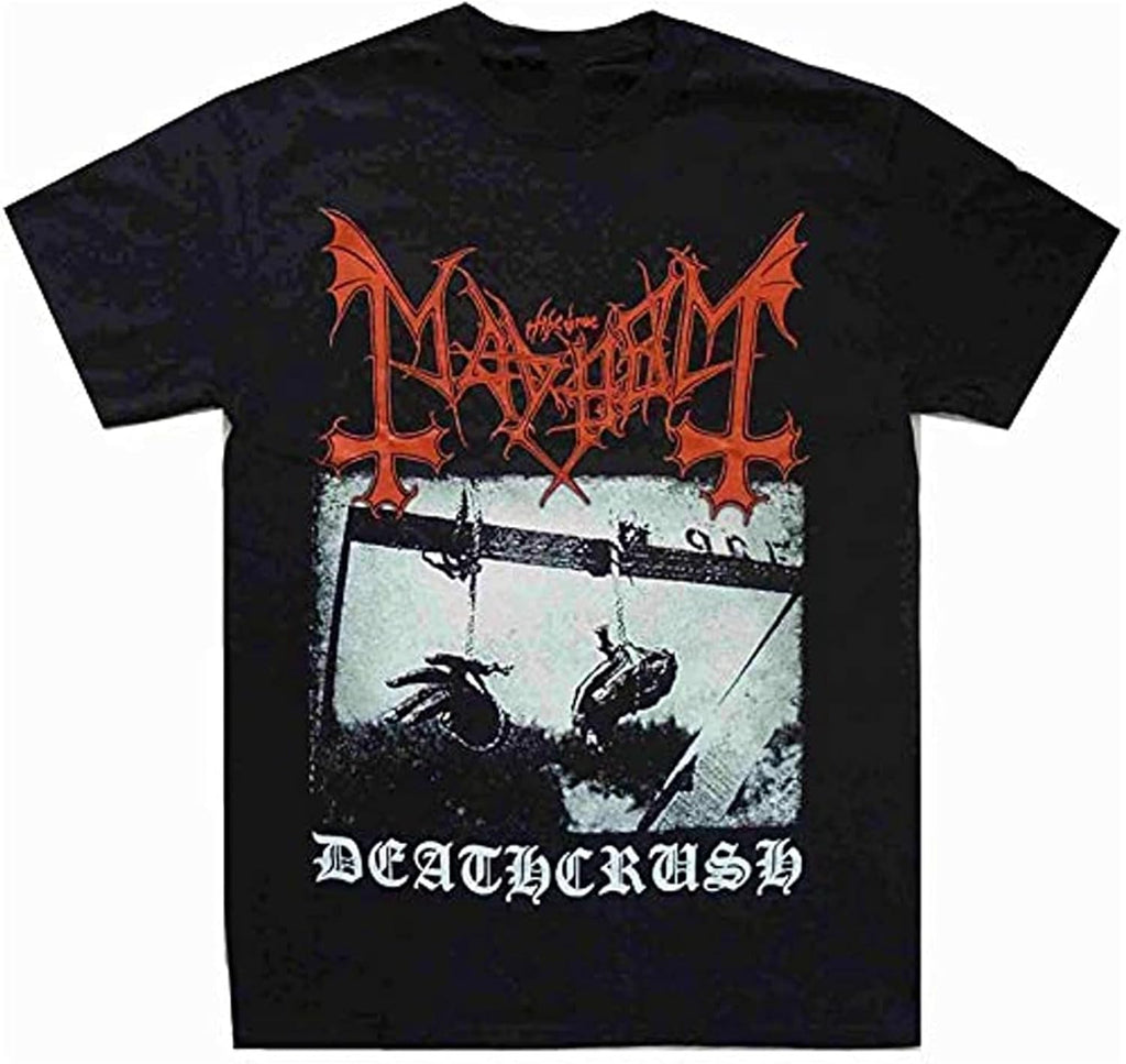 Mayhem Deathcrush Graphic Printed Top Tee for Men Black, Black, S