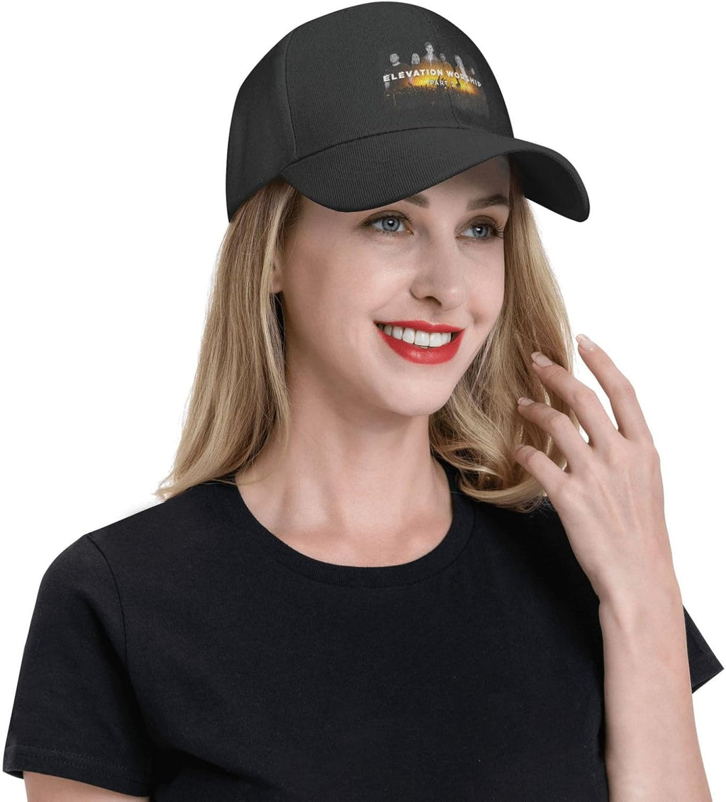 Men's Women Adjustable Baseball Cap sunprotection Outdoors Running Dad Hat Black