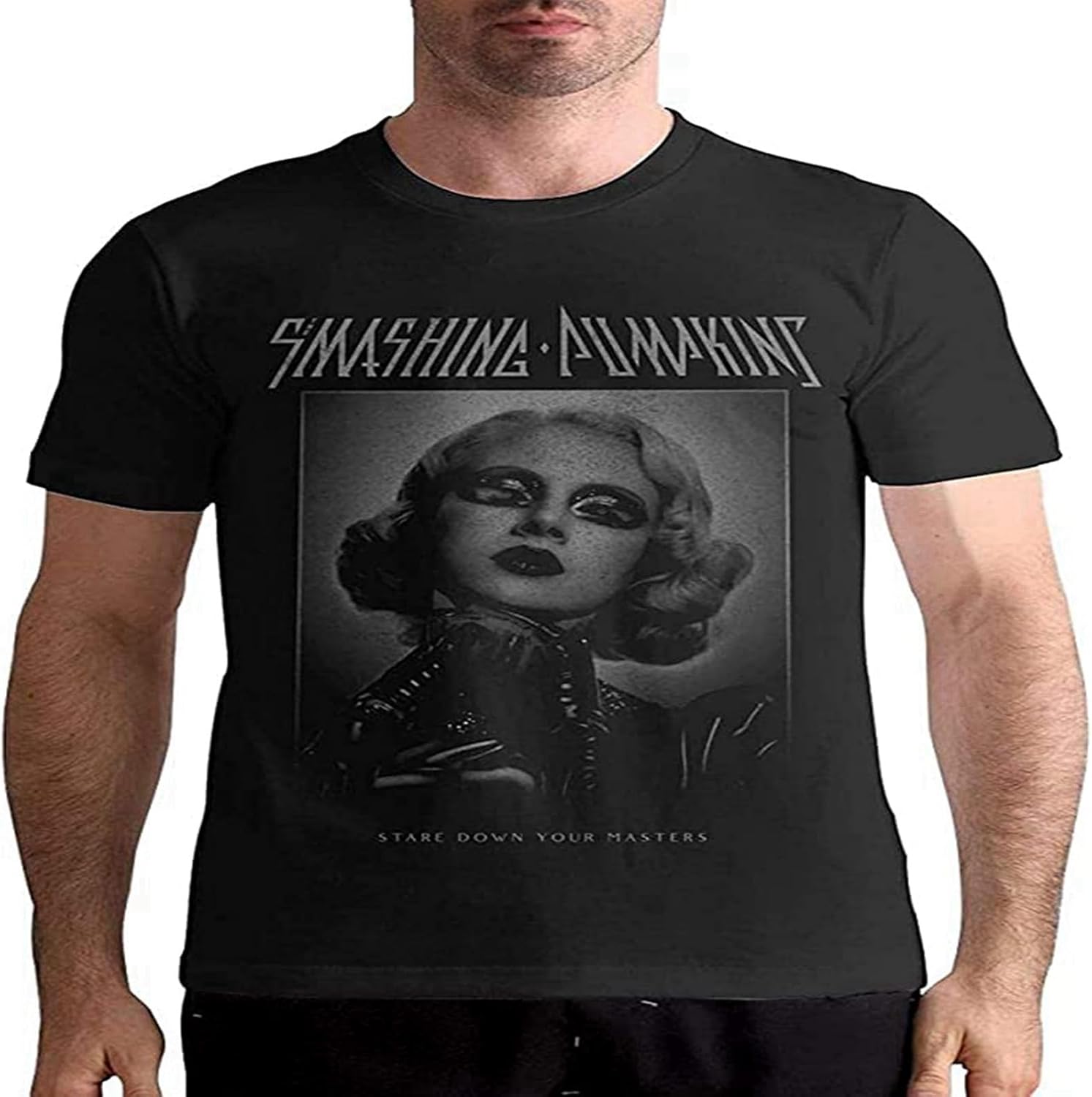 The Smashing Pumpkins Shirt Men's Short Sleeve Lightweight T-Shirts Graphic Cotton Tees Black XL