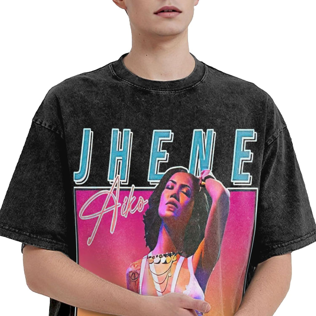 Men's Jhen¨¦s Music Aikos Vintage T-Shirts Print Short Sleeve Tees T Shirt¡­