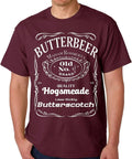 AdamimyClay® Raw T-Shirt's Vintage Butterbeer Old No. 9 3/4 Wizard Potter Butter Scotch Men's T-Shirt [X-Large], 0maroon, XL