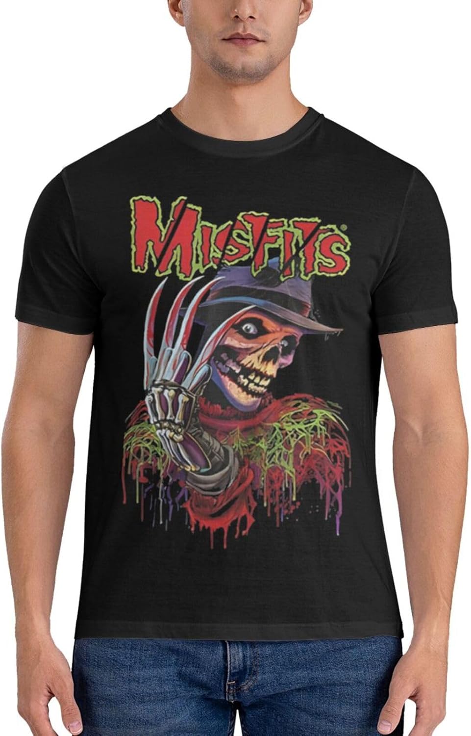 Men's T-Shirt Misfitss Short Sleeve Graphic Tops Tee for Men Womens