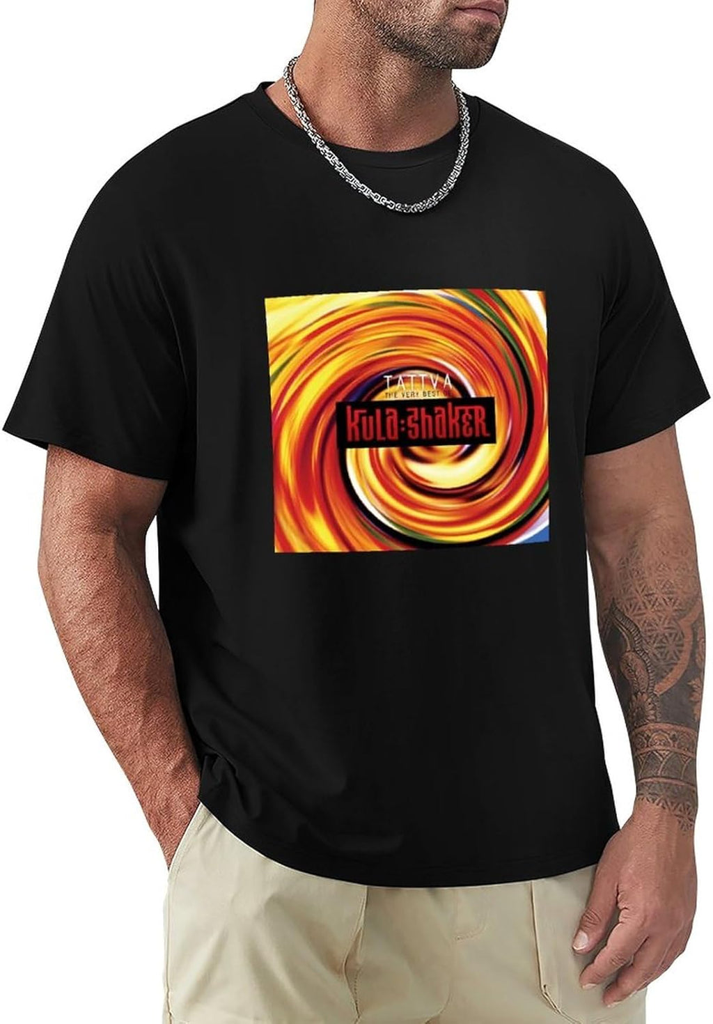 Kula Shaker Tattva Mens T-Shirt Unisex Black Tee