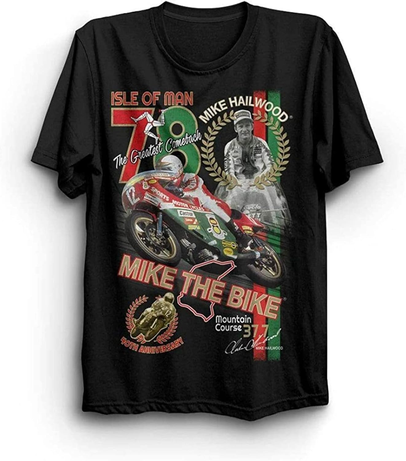 Men's OKJH Mike Hailwood Tt 40Th Anniversary T Shirt. 18Iom-463