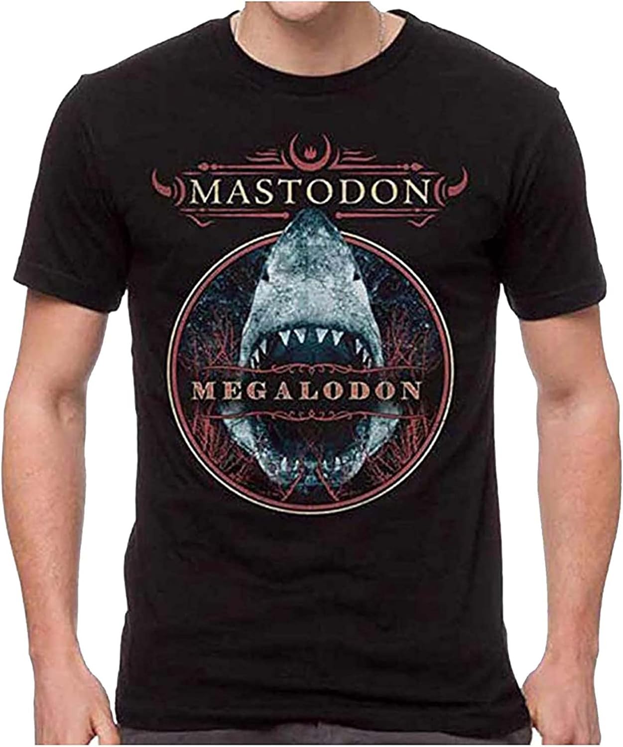 Mastodon Megalodon Circle Short Sleeve Slim Fit T Shirt XL